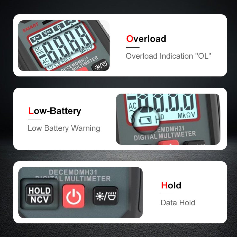 🔧⚡️ Smart Anti-Burn Multimeter! 4000-Count Auto-Ranging, Palm-Sized Zero-Fail Measurement Tool ✨