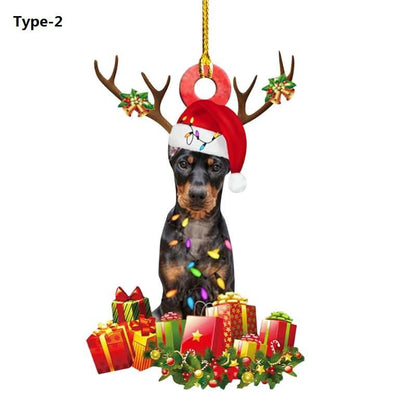 Christmas Tree Puppy Pendant Ornament