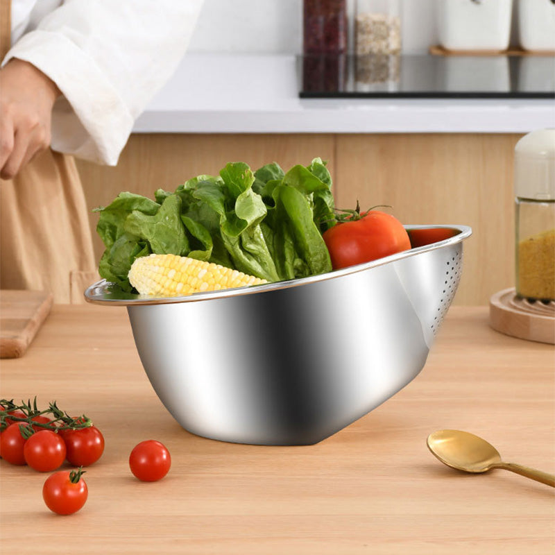 Stainless Steel Rice Strainer Bowl