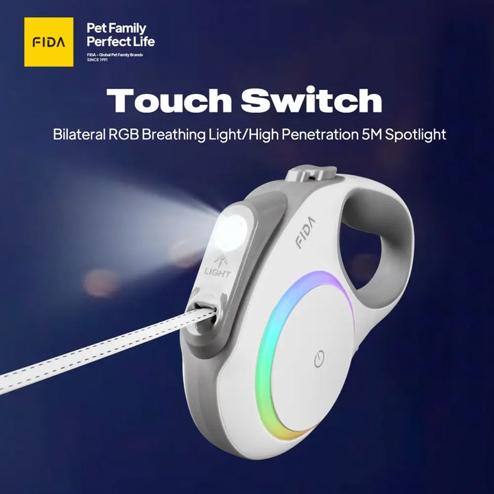 FIDA Retractable LED Lighted Dog Leash