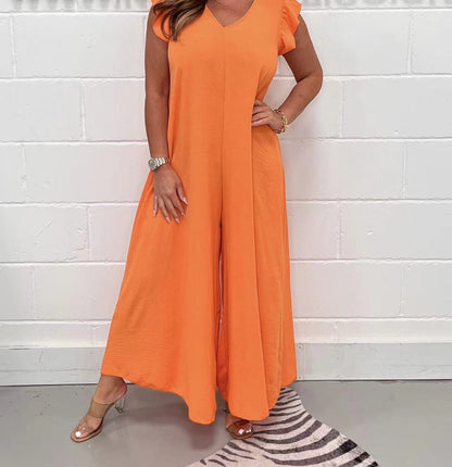 Summer New Ruffled Wide-leg Casual Jumpsuit (Buy 2 free shipping)