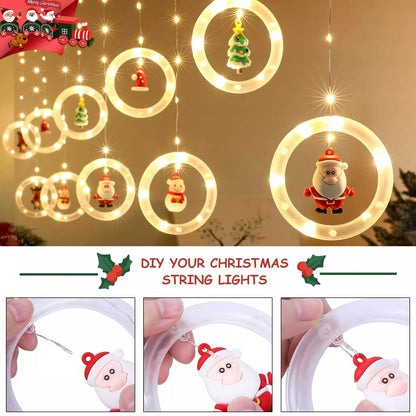 Christmas 3D Curtain String Lights