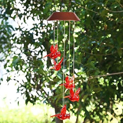 Solar Wind Chime Cardinal Light