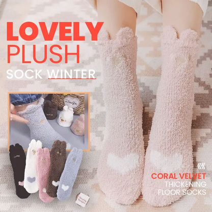 Lovely Plush Sock Thickening Floor Socks