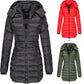 🔥 Winter Women's Mid-length Padded Jacket Warm Solid Color Hooded Jacket