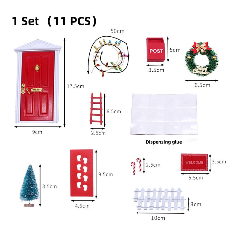 Christmas Mini Elf Door Decoration Set