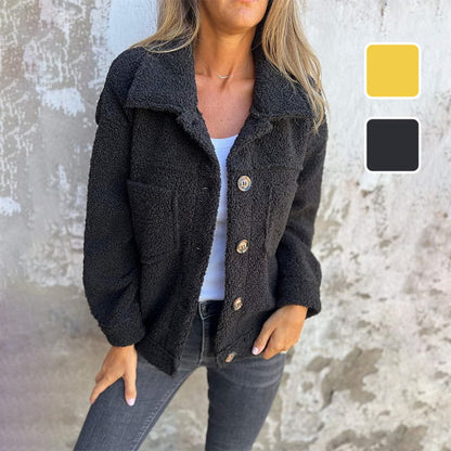 🍂Women's Warm Lapel Cropped Jacket