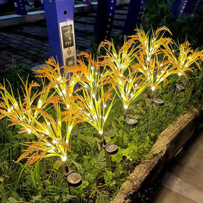 Simulation 7 Heads Wheat Outdoor Decoration LED Lights