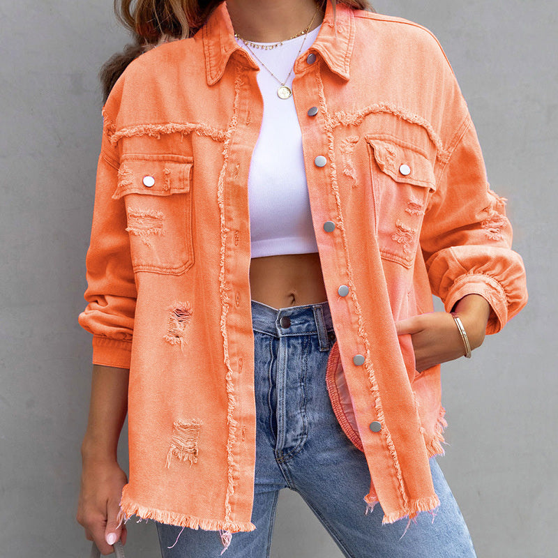 Relaxed Fit Denim Style Jacket