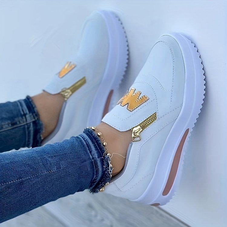 👍Women's Casual Platform Slip-on Sneakers👞