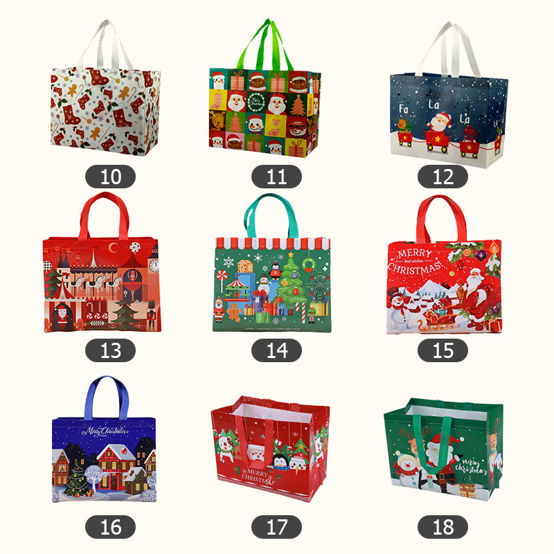 [Best Gift For Kids] Halloween & Christmas Non-Woven Candy Tote Bag