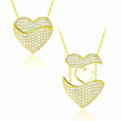 Angel Wing Heart Necklace