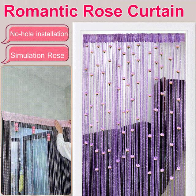 💐Elegant Temperament Rose Flower Door Curtain