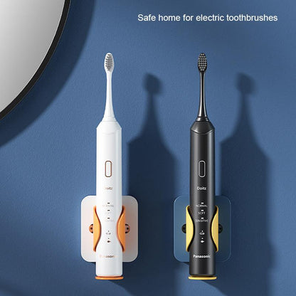 Automatic shrinking toothbrush storage rack