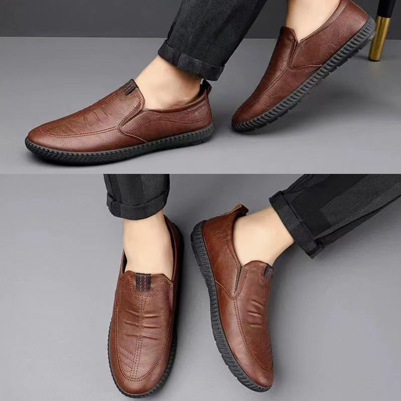 Men’s Slip-on Business Casual Leather Shoes