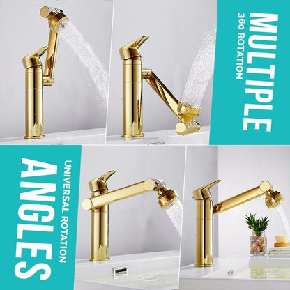 🔥Free Shipping🔥Single Hole Hot And Cold Water Faucet Universal Swivel Basin Faucet