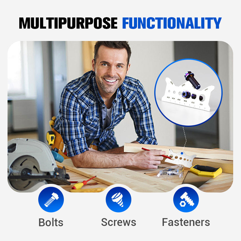 🎉Stainless Steel Double-Sided Bolt Gauge Card