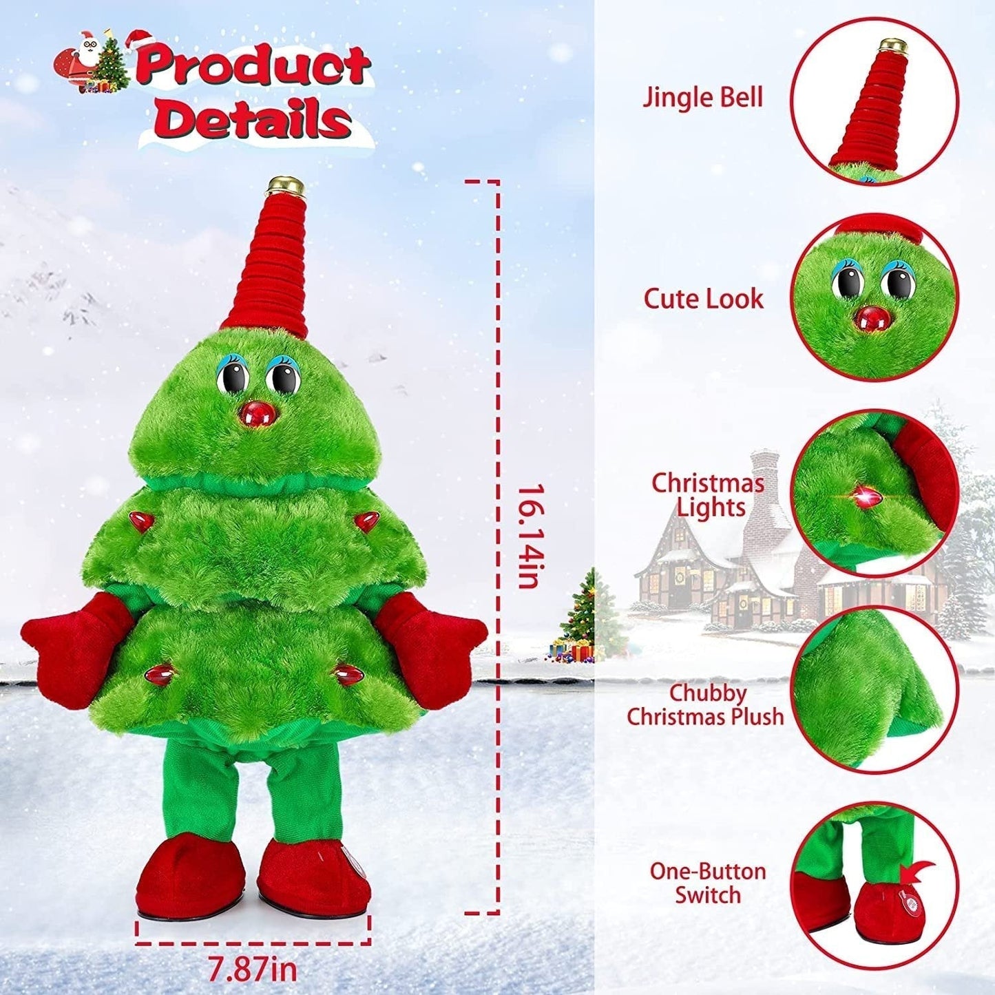 🎵🎄Sing and Dance Rock Christmas Tree Toy🎸🎷