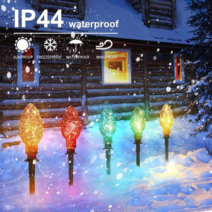 Solar Powered Christmas Lights 5-Pack Set