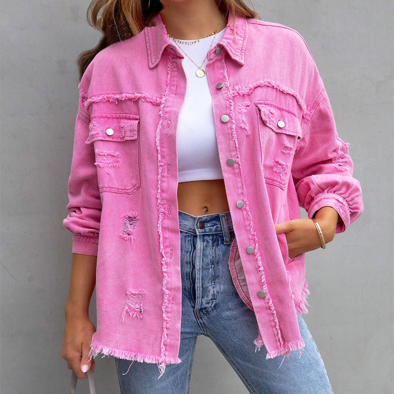 Relaxed Fit Denim Style Jacket