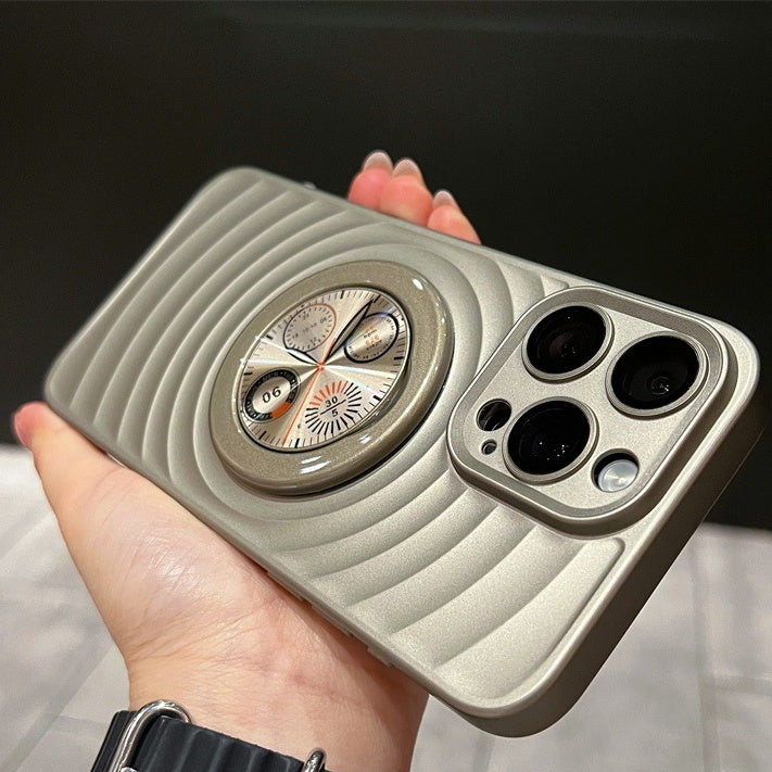 Ripple Pattern Magnetic Phone Case with Stand