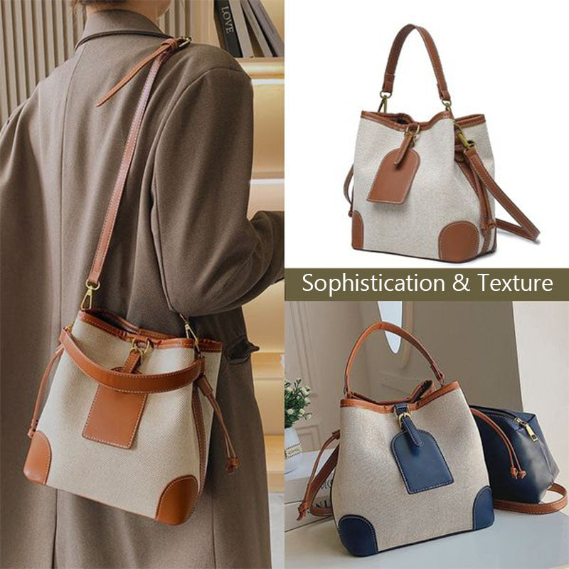 Sophisticated Fashion Contrast Bucket Bag