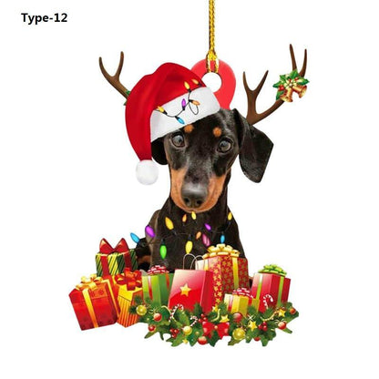 Christmas Tree Puppy Pendant Ornament