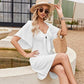 Elegant Deep V Neck Bow-Tie Mini Dress-Very Good Elasticity~