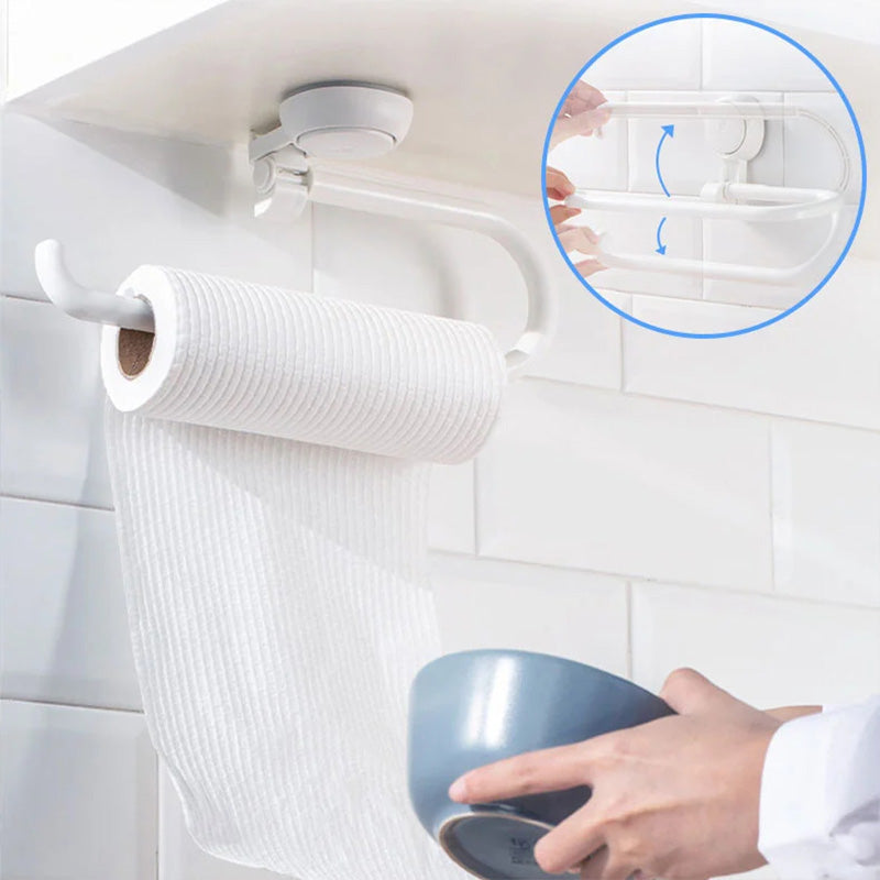 Punch-Free Roll Paper Holder Towel Rack