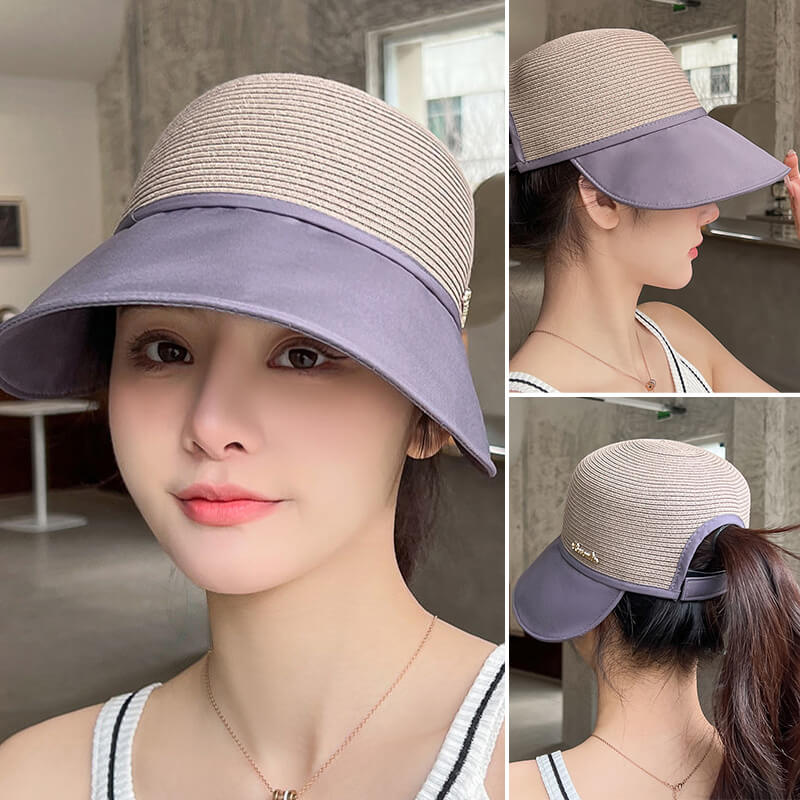 Women'S Large Brim Sunscreen Hat For Beach Outing In Summer