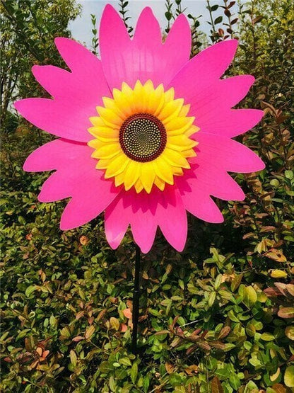 Colorful Sunflower Windmill-For Decoration Outside Yard