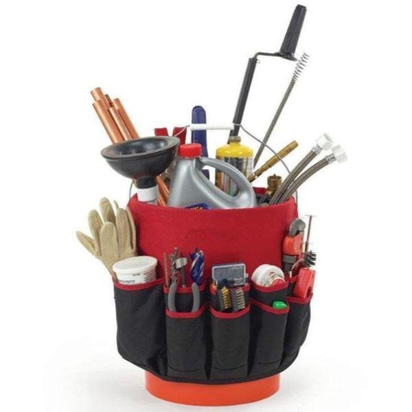 42 Pockets Bucket Tool Organizer