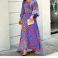 Women's Print Top & Maxi Skirt Set
