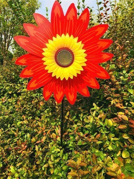 Colorful Sunflower Windmill-For Decoration Outside Yard