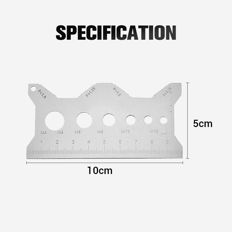 🎉Stainless Steel Double-Sided Bolt Gauge Card