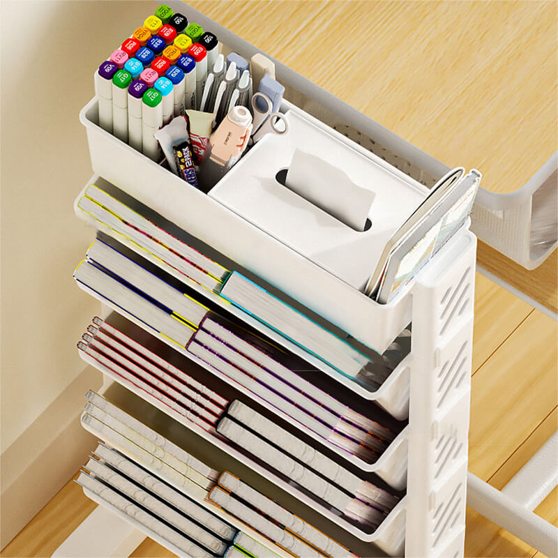 Simple Movable Book Shelf on Wheels