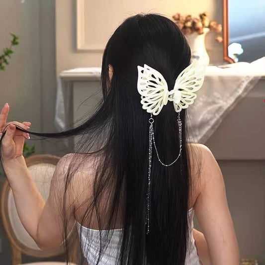 Butterfly Cutout Tassel Large Hair Clip