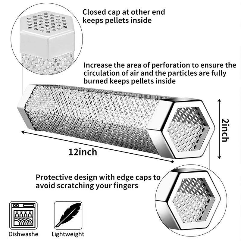 12-Inch Pellet Smoker Tube 5-Hour Smoke Tube Generator