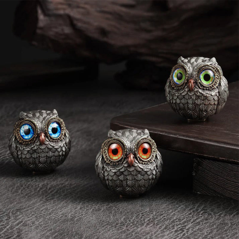 Realistic Lucky Owl Guardian Figurine