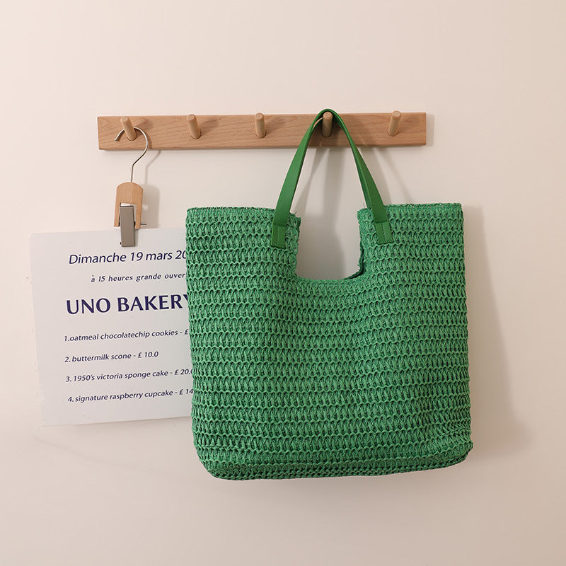 Hand-woven Oversized Leather Tote Bag