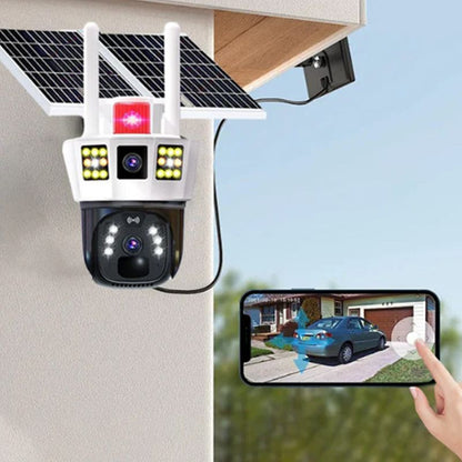 🔥360° Smart Solar Surveillance Camera with Three-screen Monitoring✨