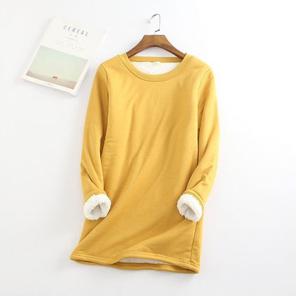 Women's Cotton Round Neck Solid Sweatshirt