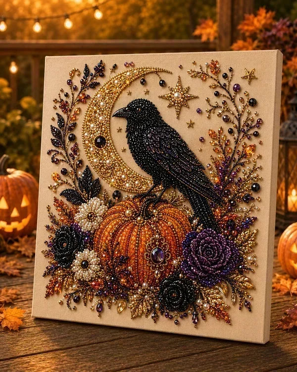 💎 Halloween Pearl Art DIY Kit – Turn Tiny Pearls into Spooky-Cute Magic 🎃✨