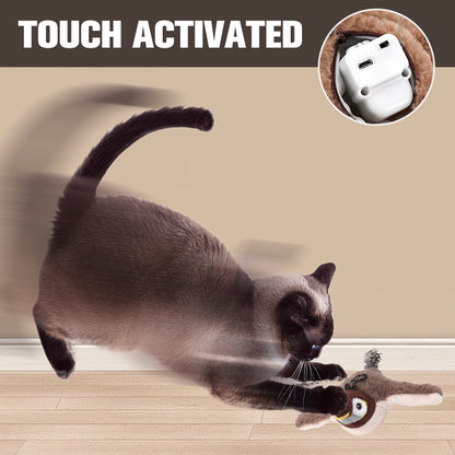 Rechargeable Touch Activated Cat Toys with Realistic Sounds Effects