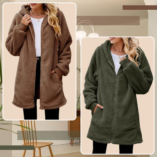 Thoughtful Gift! Women's Winter Loose Plush Long Sleeve Hooded