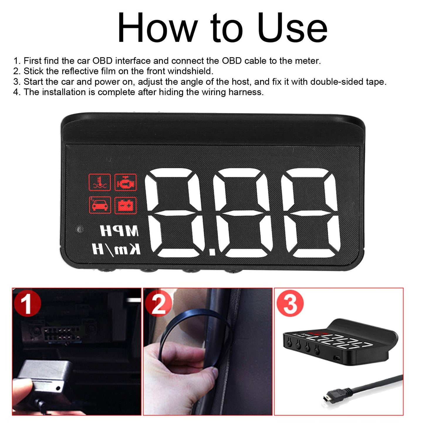 🔥BUY 2 GET 10% OFF💝Car HUD Speedometer Display Windshield Projector🚗