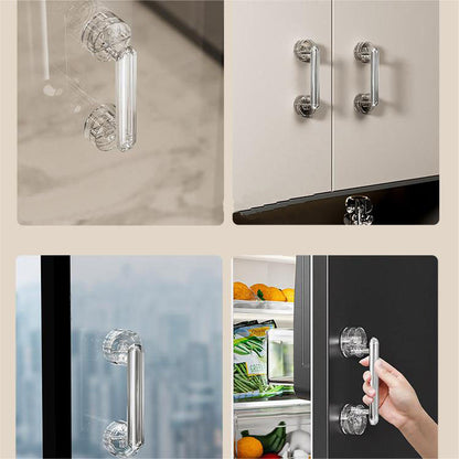 Powerful Suction Cup Glass Mirror Door Handle