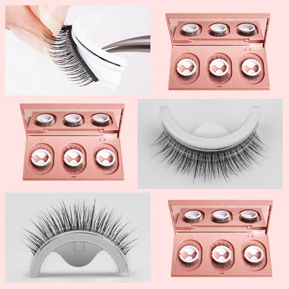 Glue-free self-adhesive false eyelashes