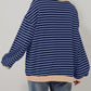 Women's Oversized Striped Long Sleeve Pullover