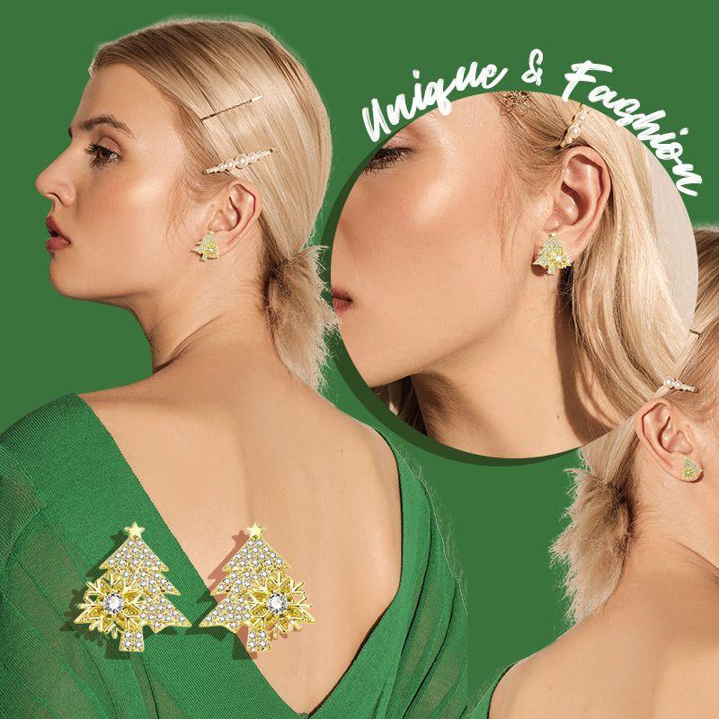 Unique Christmas Tree Earrings